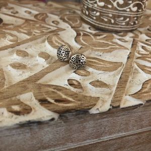 Geometric sterling silver studs